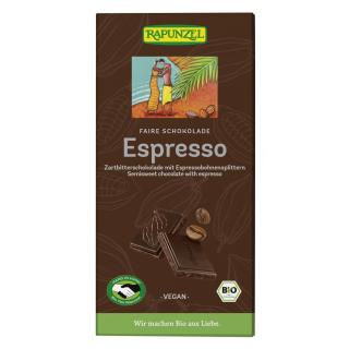 Zartbitter Schokolade mit Espressobohnen